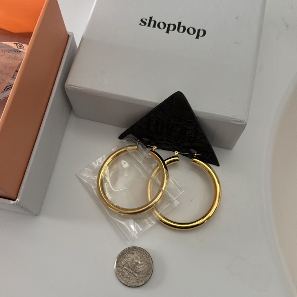 Luv Aj Amalfi Tube Hoops - Gold